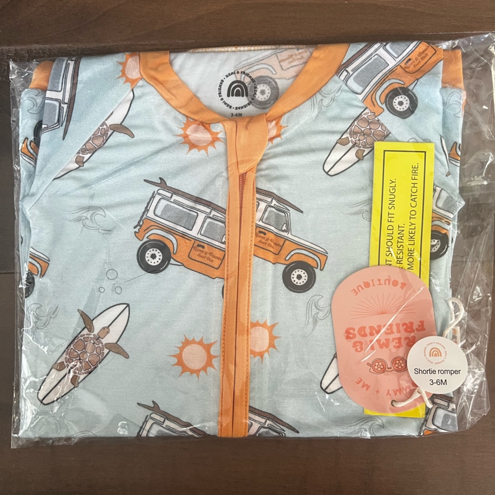 BRAND NEW BAMBOO SHORTIE ROMPER